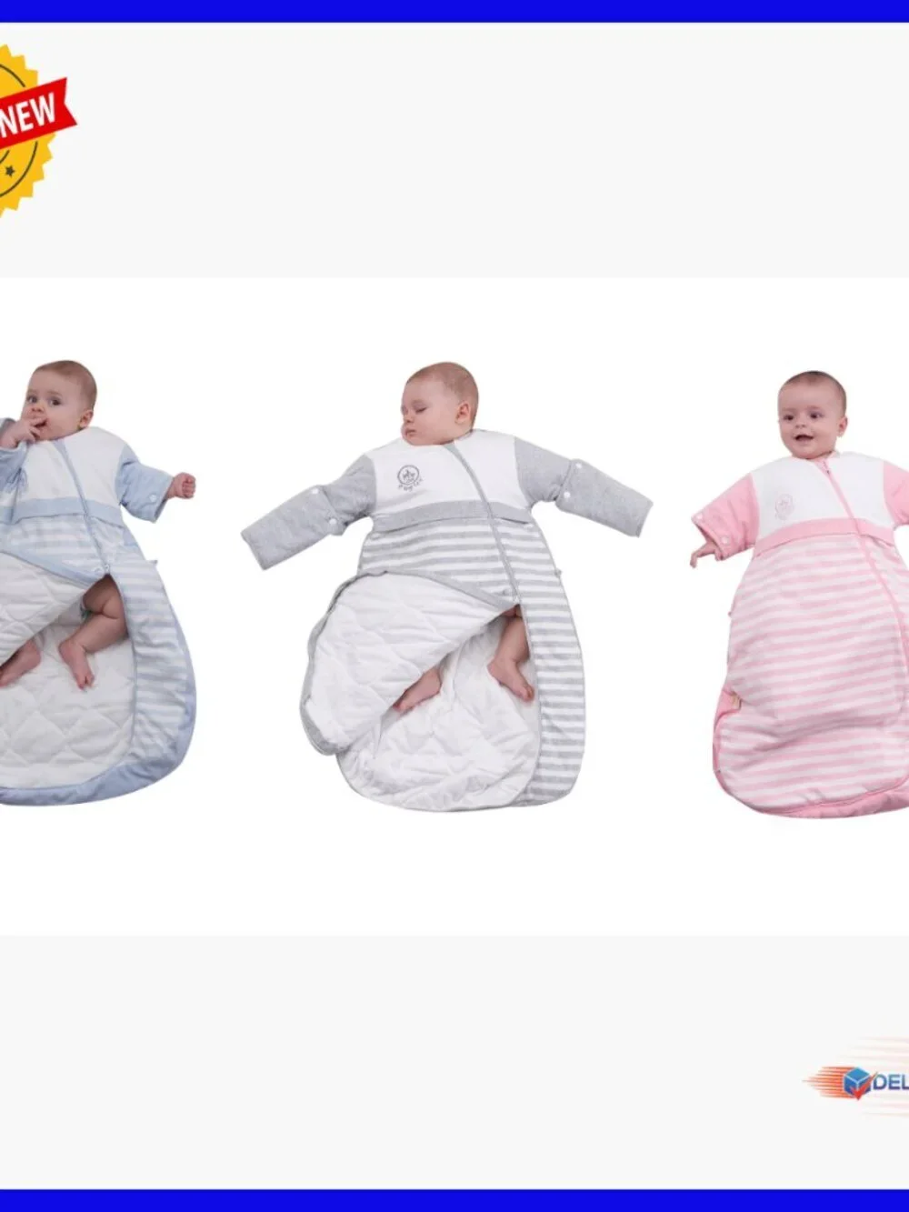 Organic Cotton Wearable Blanket Detachable Sleeve 3.5 Tog Heavyweight
